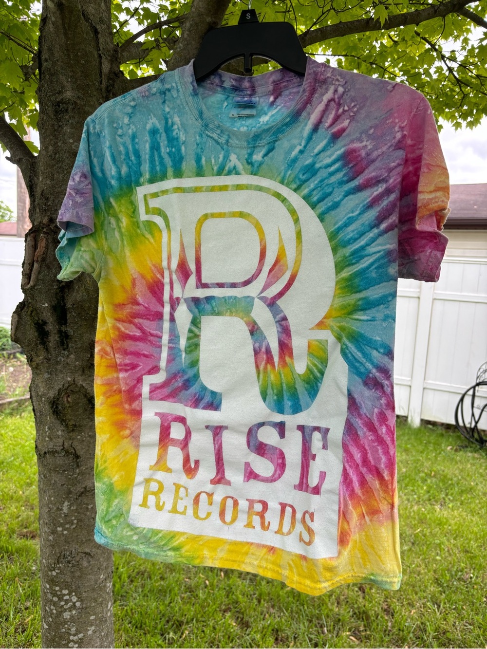 Ride Records Logo tie dye tee
